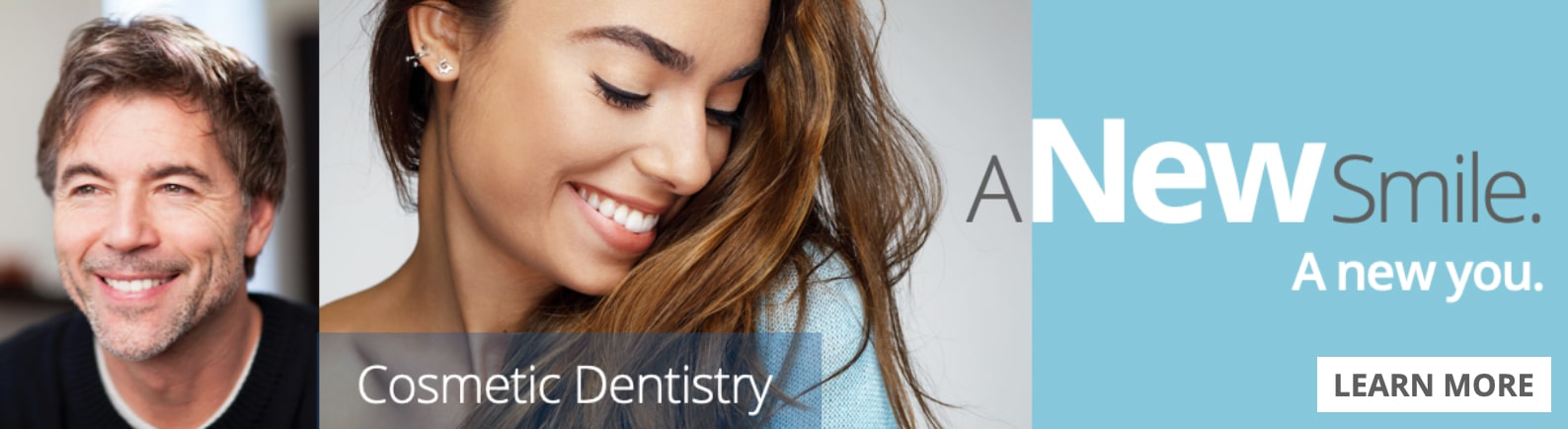 cosmetic dentistry banner - learn more